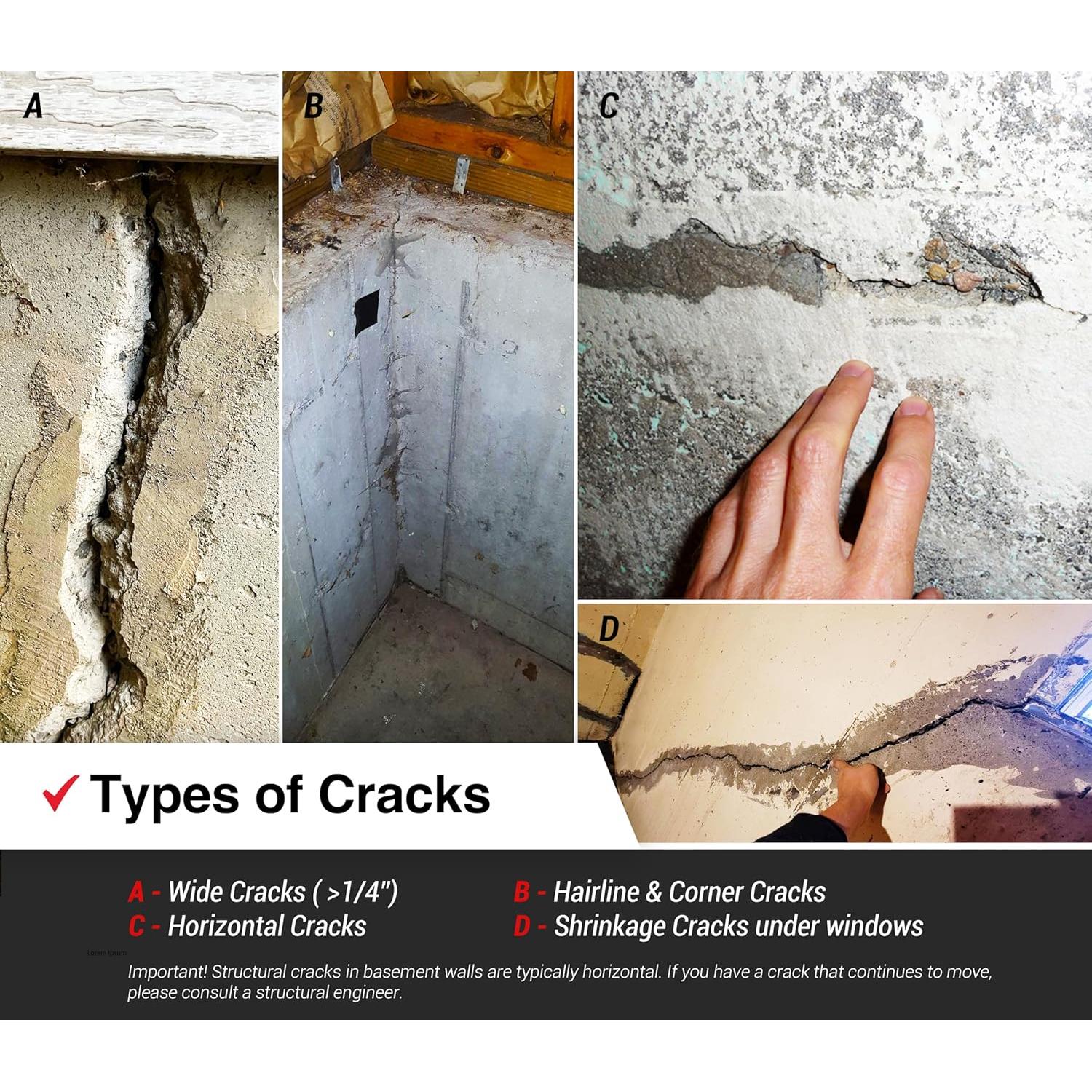 Kit de Reparación de Grietas Epoxi RadonSeal 6,1 m Estructural