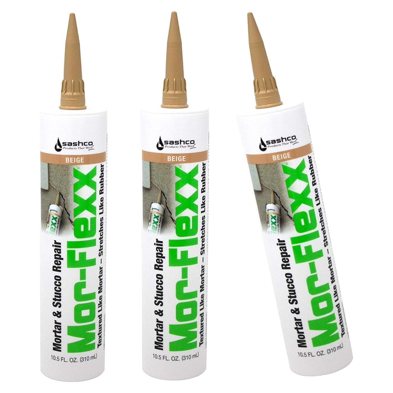 Sellador MorFlexx Sashco Beige 3 Pack 300g Reparación Mortero