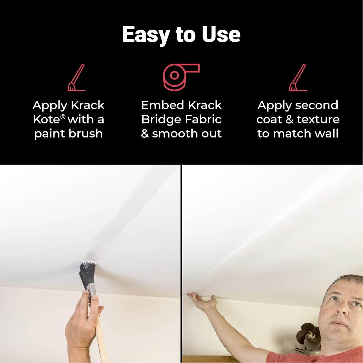 Kit de Reparación de Yeso Abatron Krack Kote - 6.1m Malla