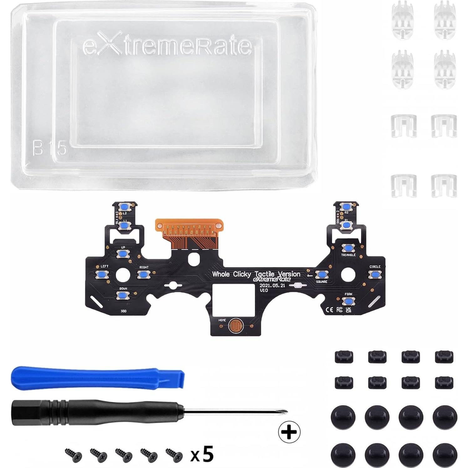Kit Táctil Clicky eXtremeRate para Controlador PS4 Gen 2