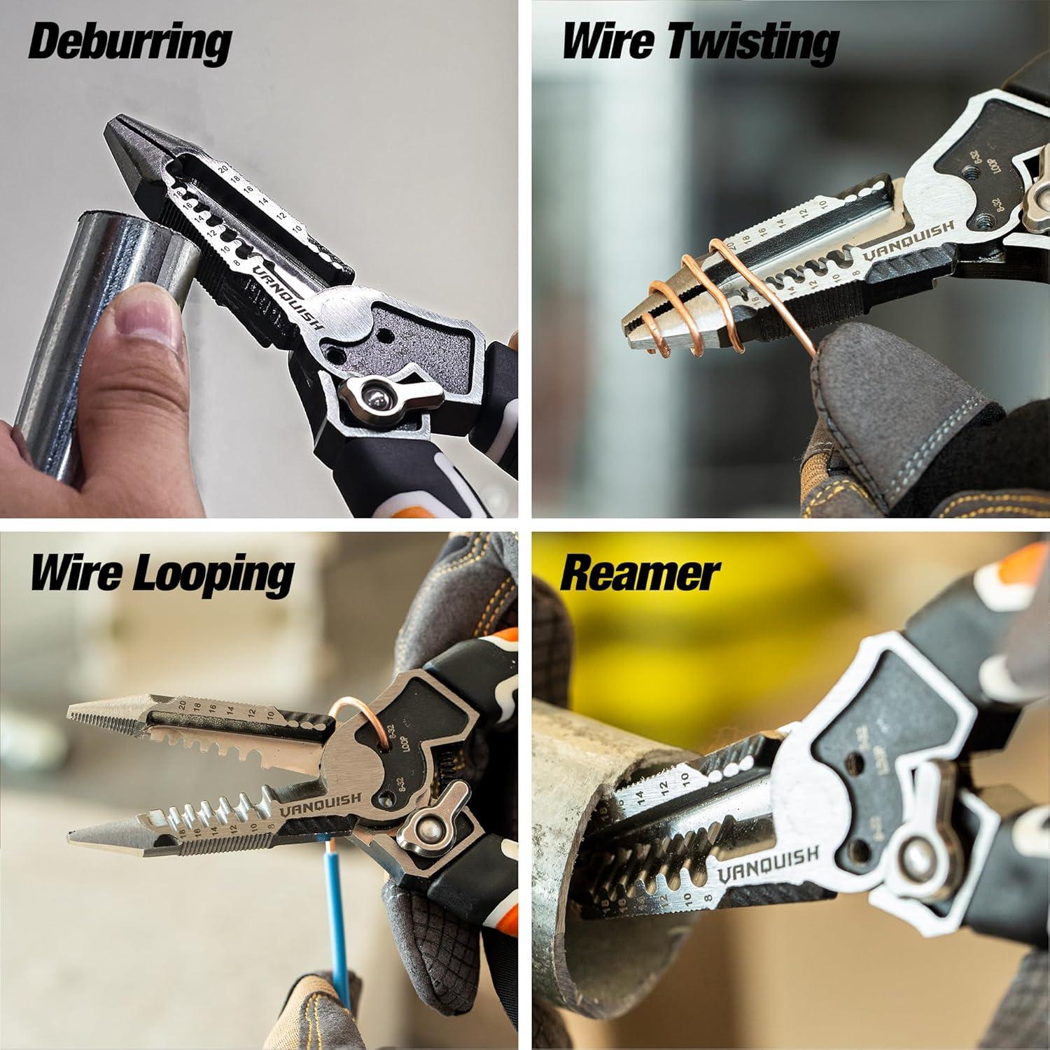 Alicates Multifuncionales Vanquish 8 en 1 3385 - Pelacables y Cortador