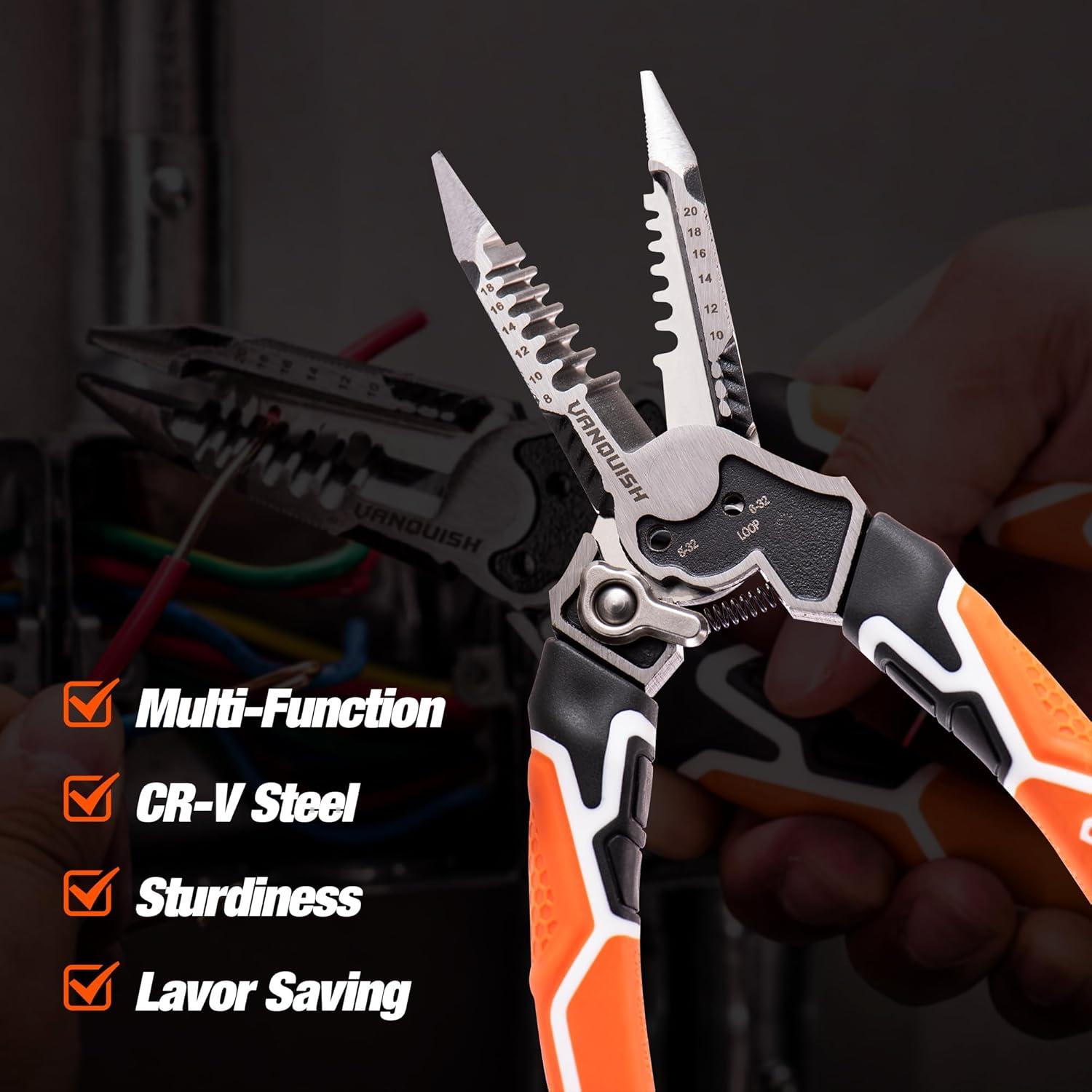 Alicates Multifuncionales Vanquish 8 en 1 3385 - Pelacables y Cortador