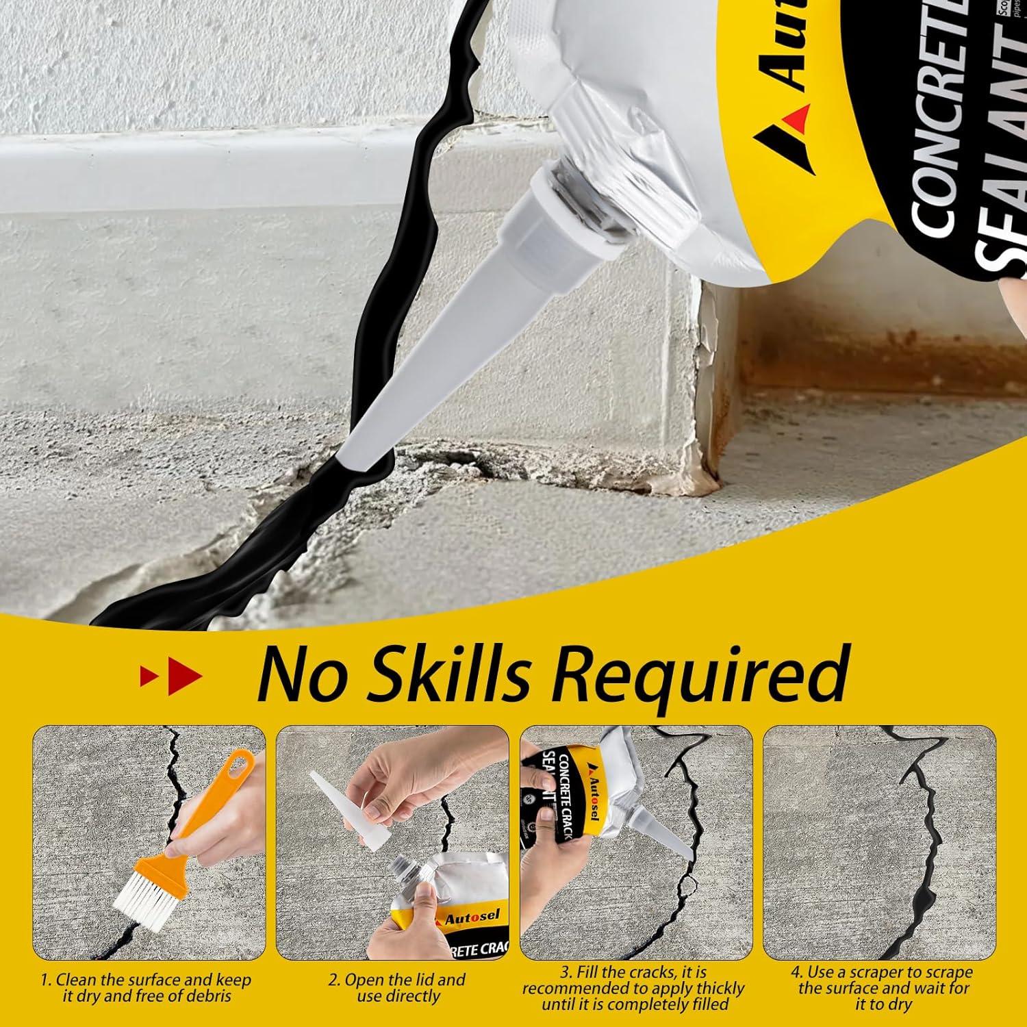 Relleno de Grietas de Concreto Autosel - 6 Paquetes 3kg