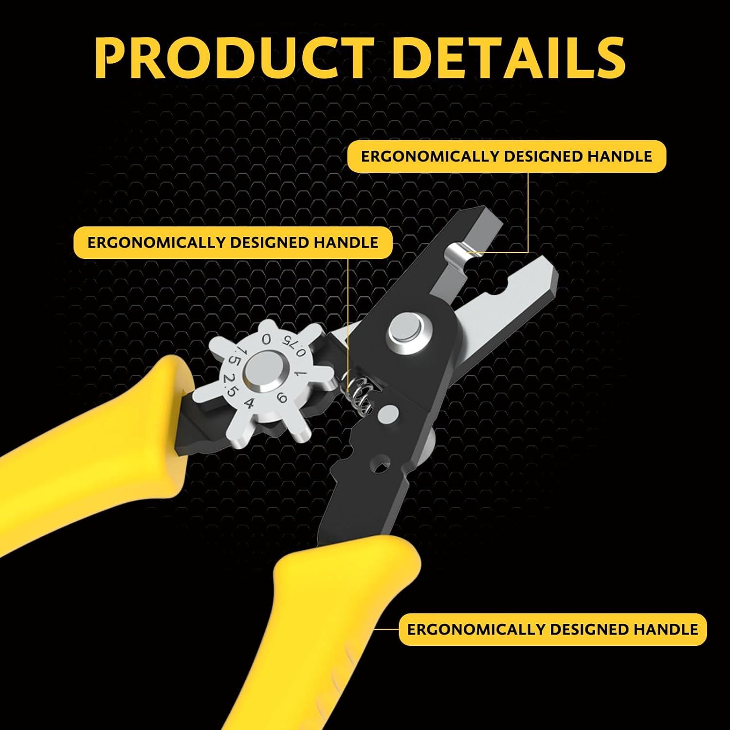 Pelacables Ajustable PolarPulse 2-20 AWG Acero Amarillo