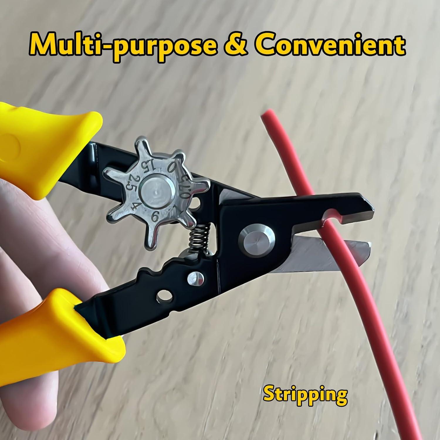 Pelacables Ajustable PolarPulse 2-20 AWG Acero Amarillo