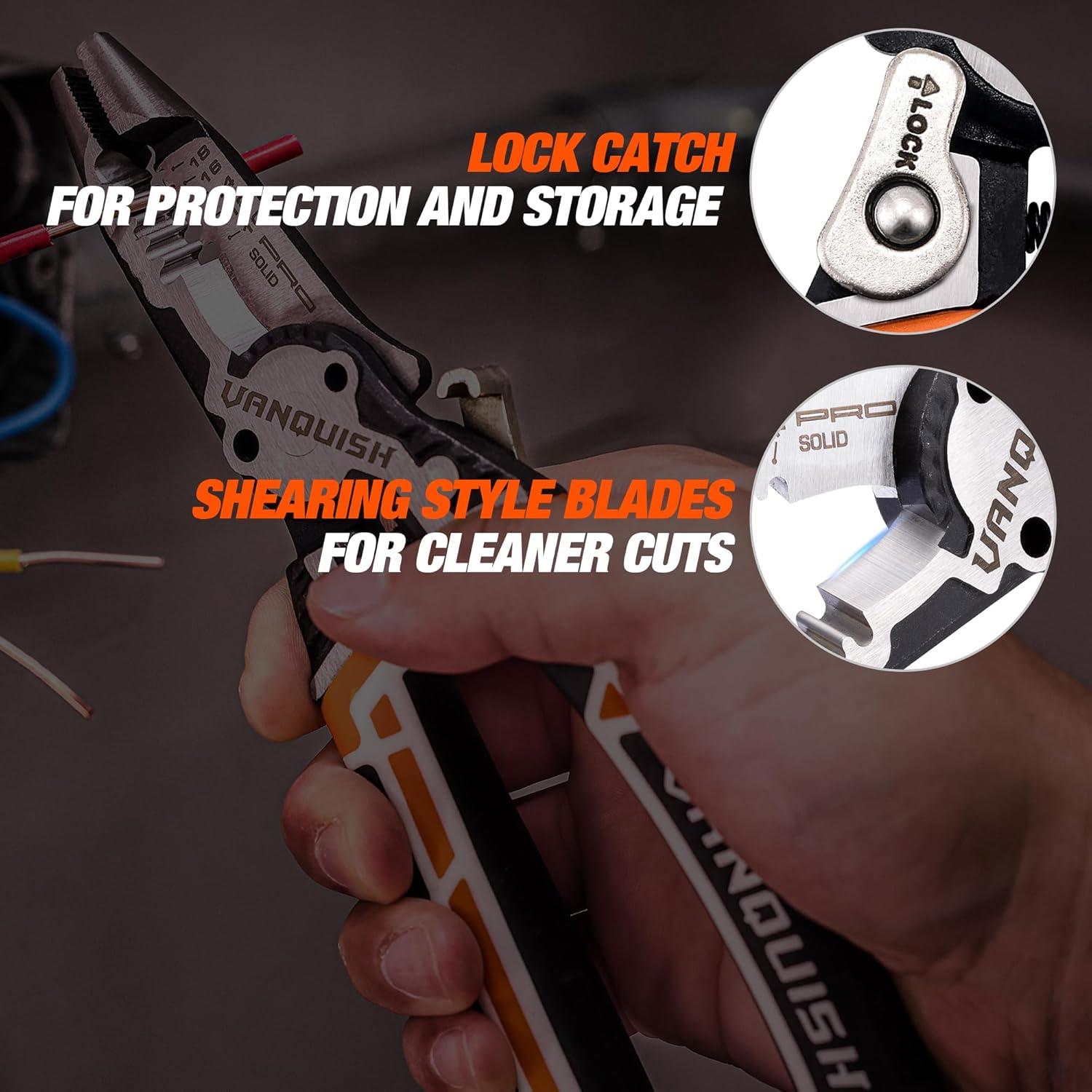 Pelacables Multifuncional Vanquish 3386 - Cortador y Alicates 8 en 1