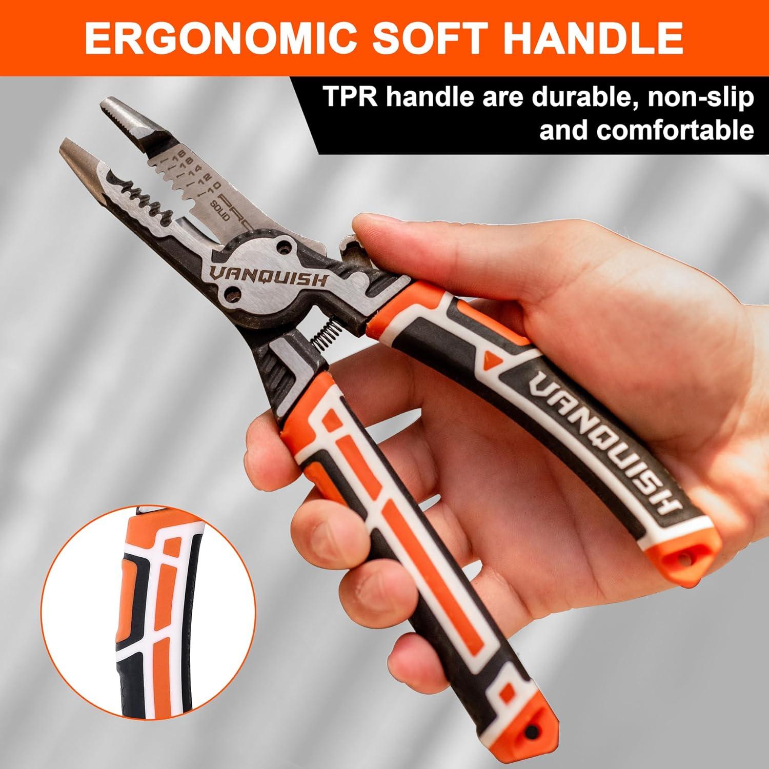 Pelacables Multifuncional Vanquish 3386 - Cortador y Alicates 8 en 1