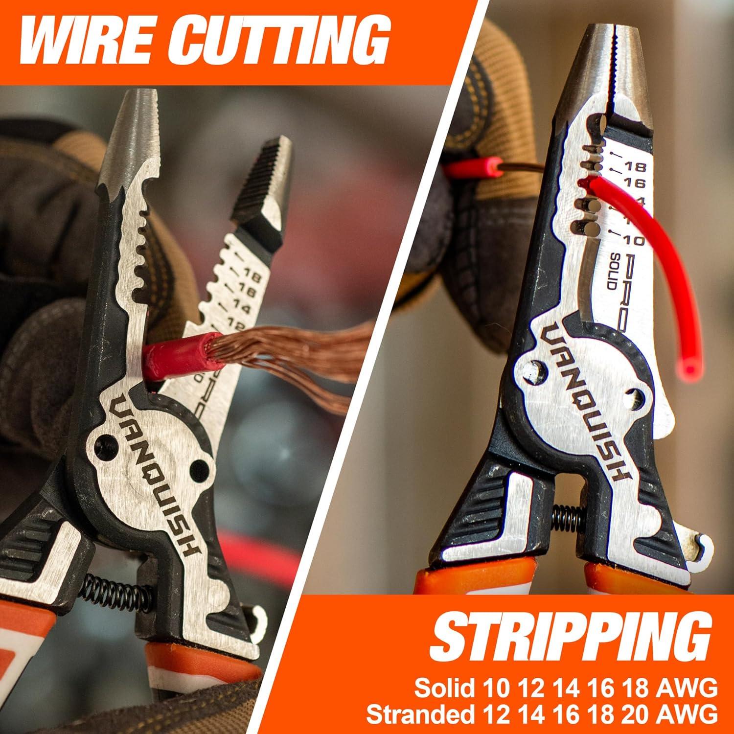 Pelacables Multifuncional Vanquish 3386 - Cortador y Alicates 8 en 1