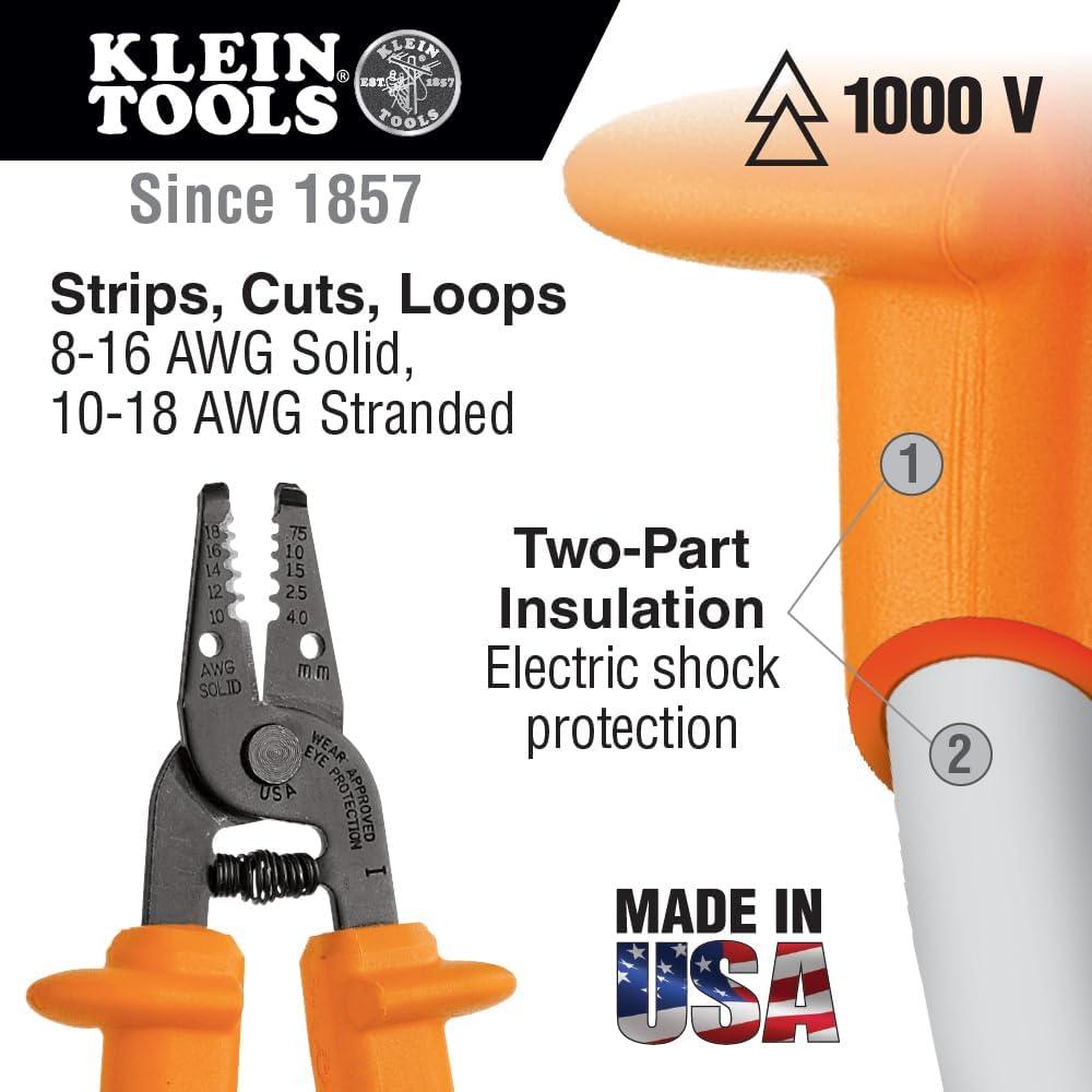 Pelacables y Cortador Aislado Klein Tools 11045-INS