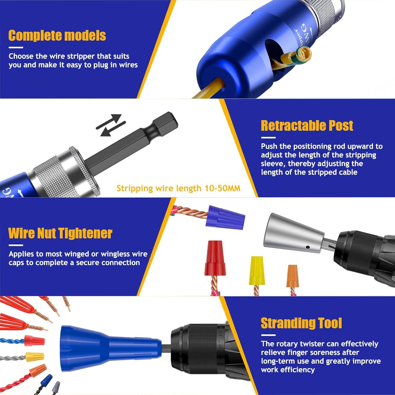 Desforradora de Cables Mozeyerh 8 en 1 con 5 Cuchillas