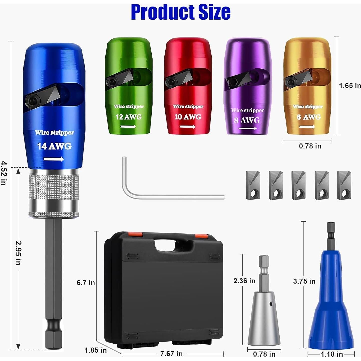 Desforradora de Cables Mozeyerh 8 en 1 con 5 Cuchillas