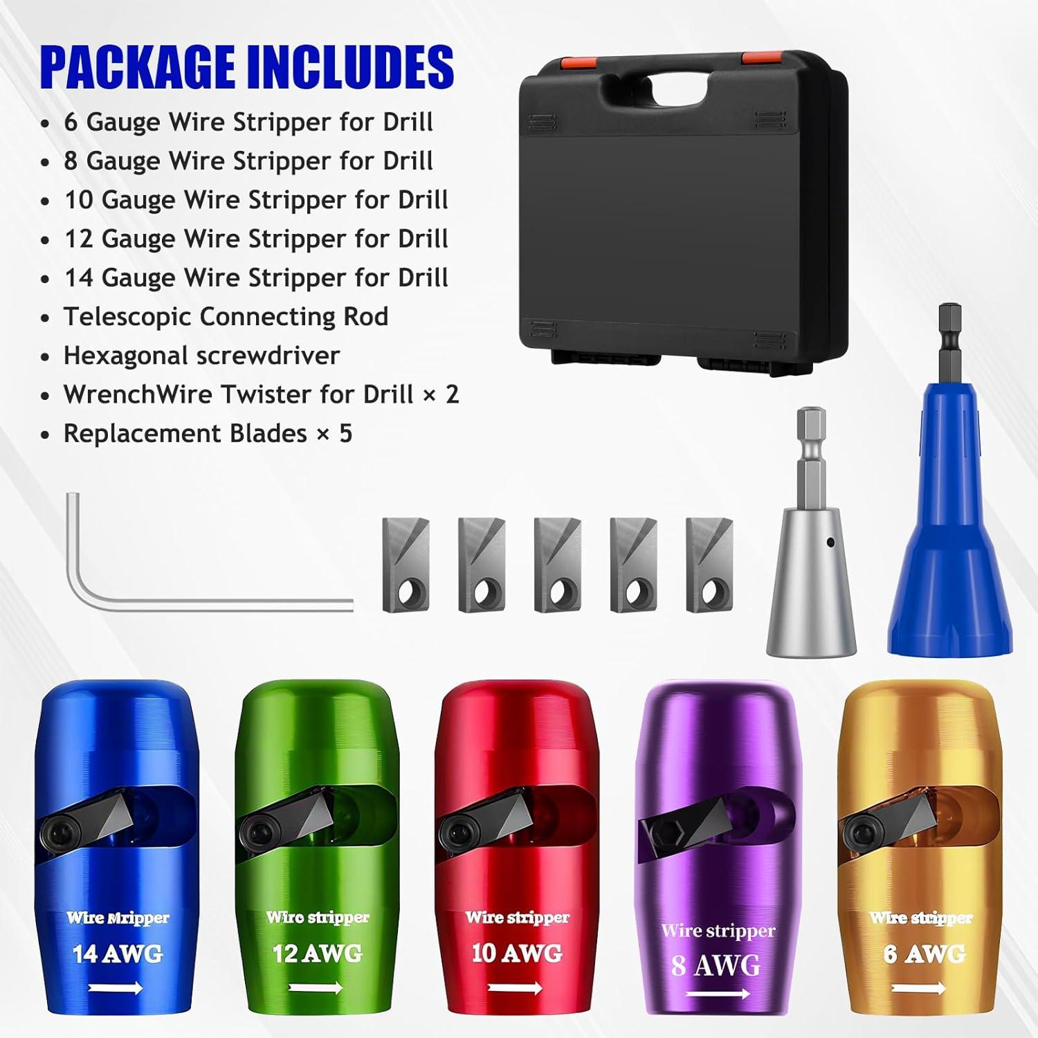 Desforradora de Cables Mozeyerh 8 en 1 con 5 Cuchillas