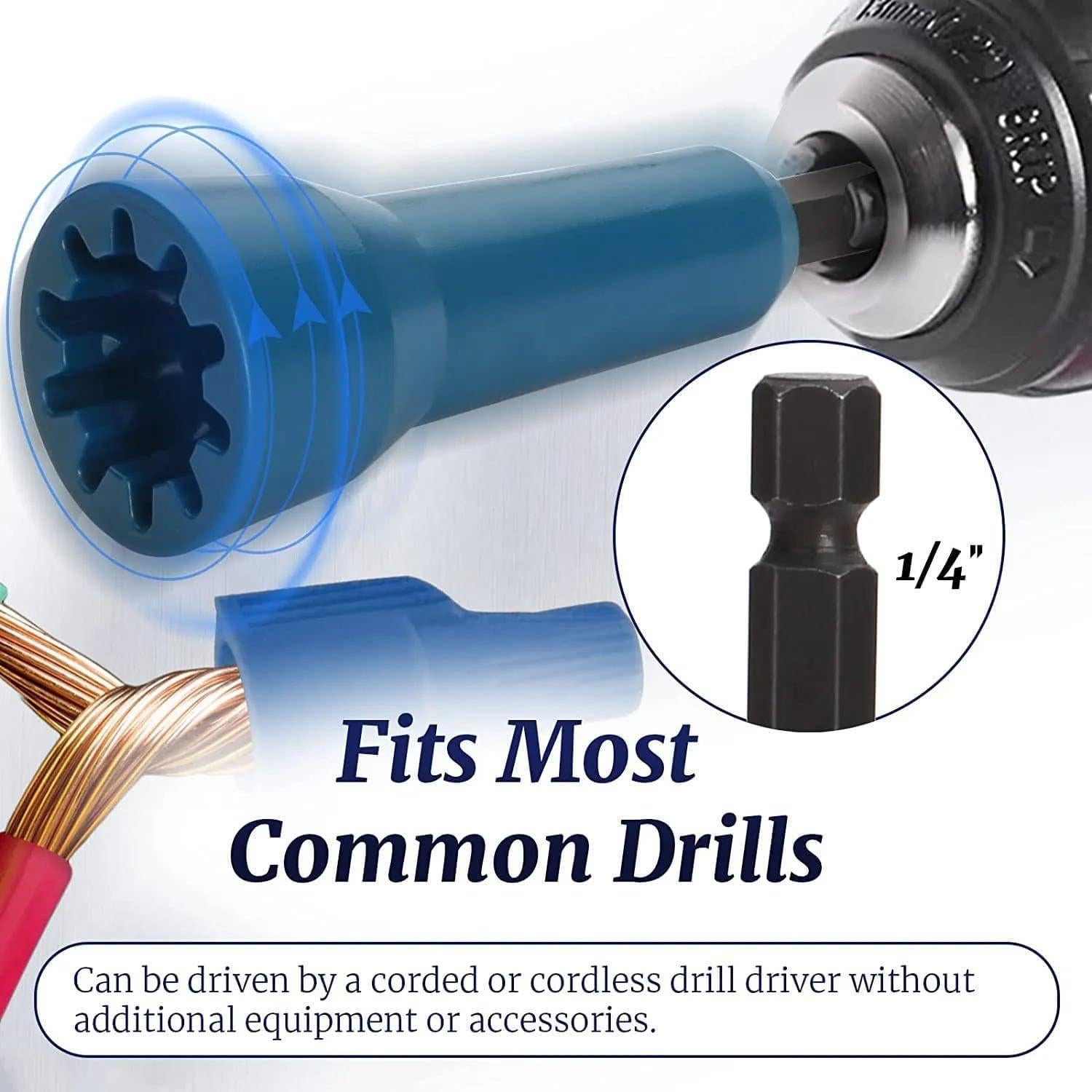 Destripador de Cables SIRDIKA 7 Piezas para Taladro Eléctrico