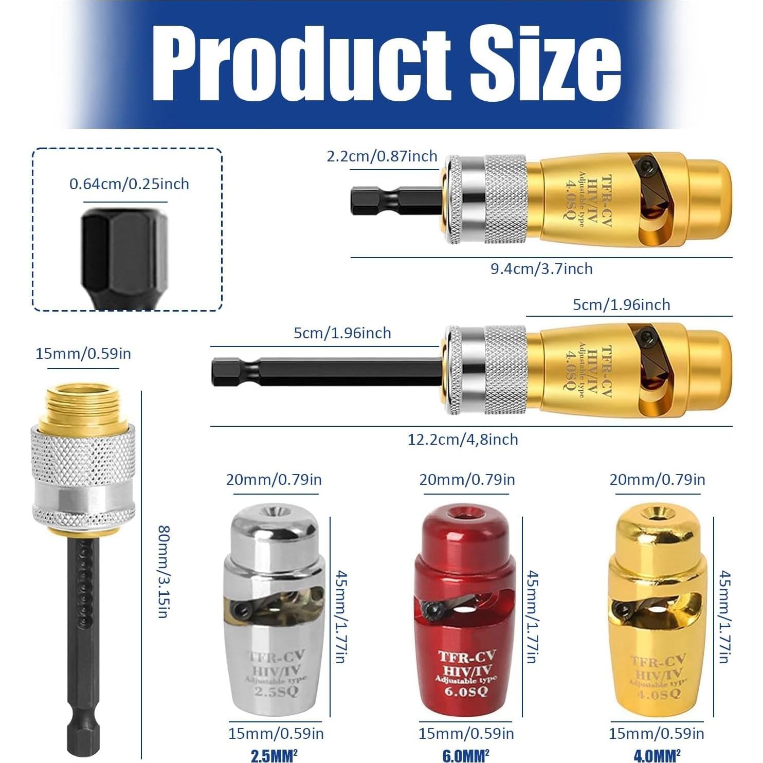 Destripador de Cables SIRDIKA 7 Piezas para Taladro Eléctrico