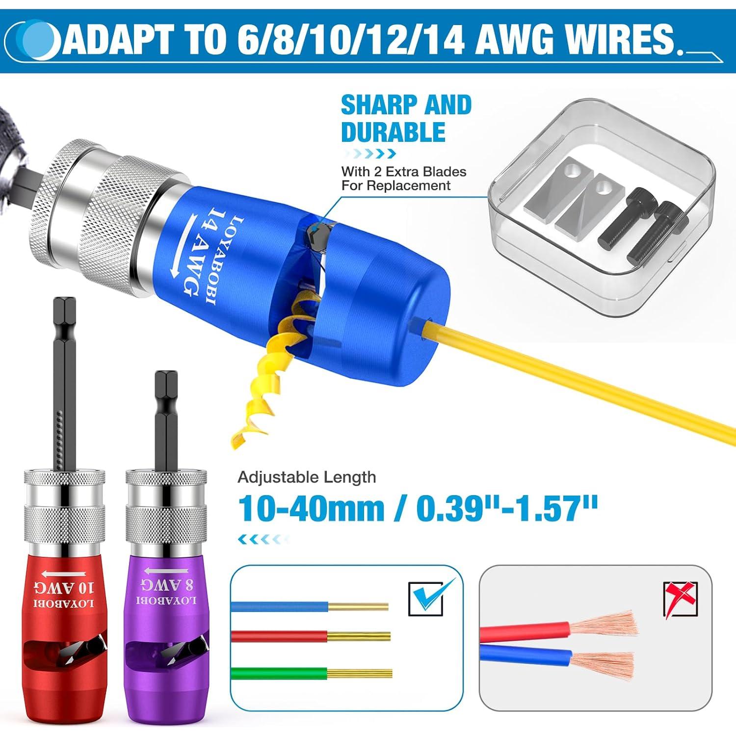 Herramienta Desforradora y Retorcedora LOYABOBI 13pcs 6-14 AWG