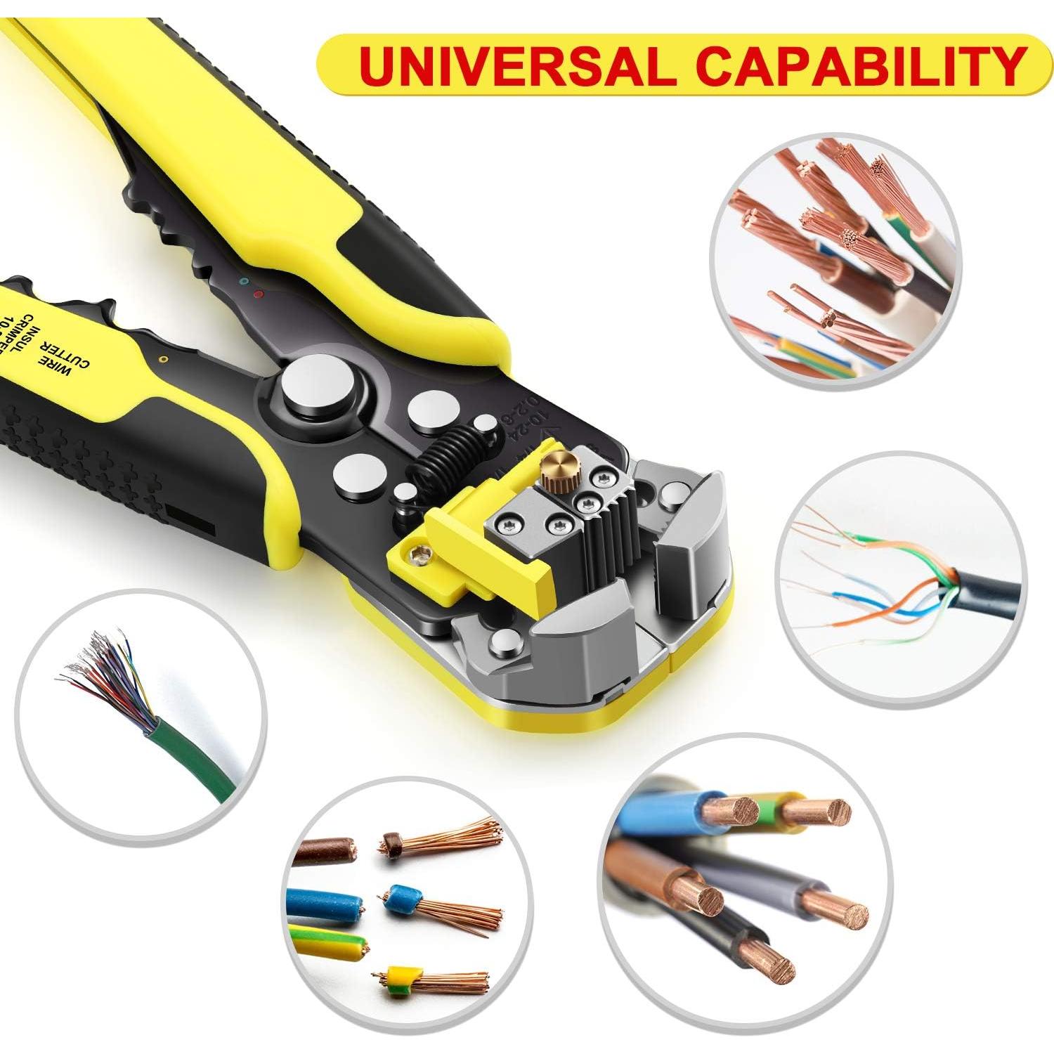 Pelacables Automático Dromild 8" 3 en 1 para Pelar, Cortar, Crimpar