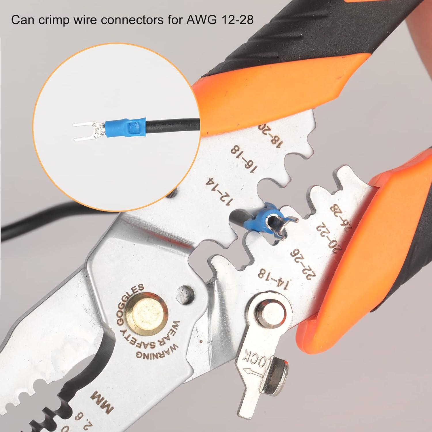 Pelacables y Crimpadora VANJOIN 18.7 cm para AWG 10-22