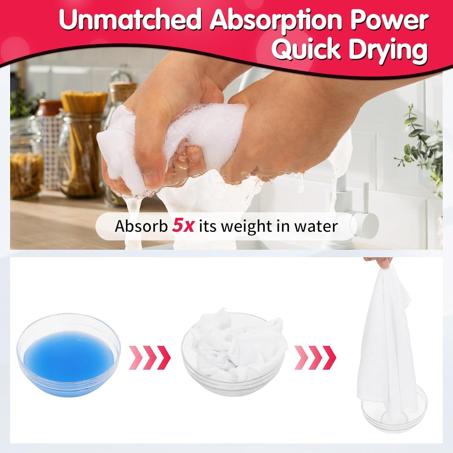 Paquete de 8 Paños de Microfibra FIXSMITH 40.64x30.48cm Blanco