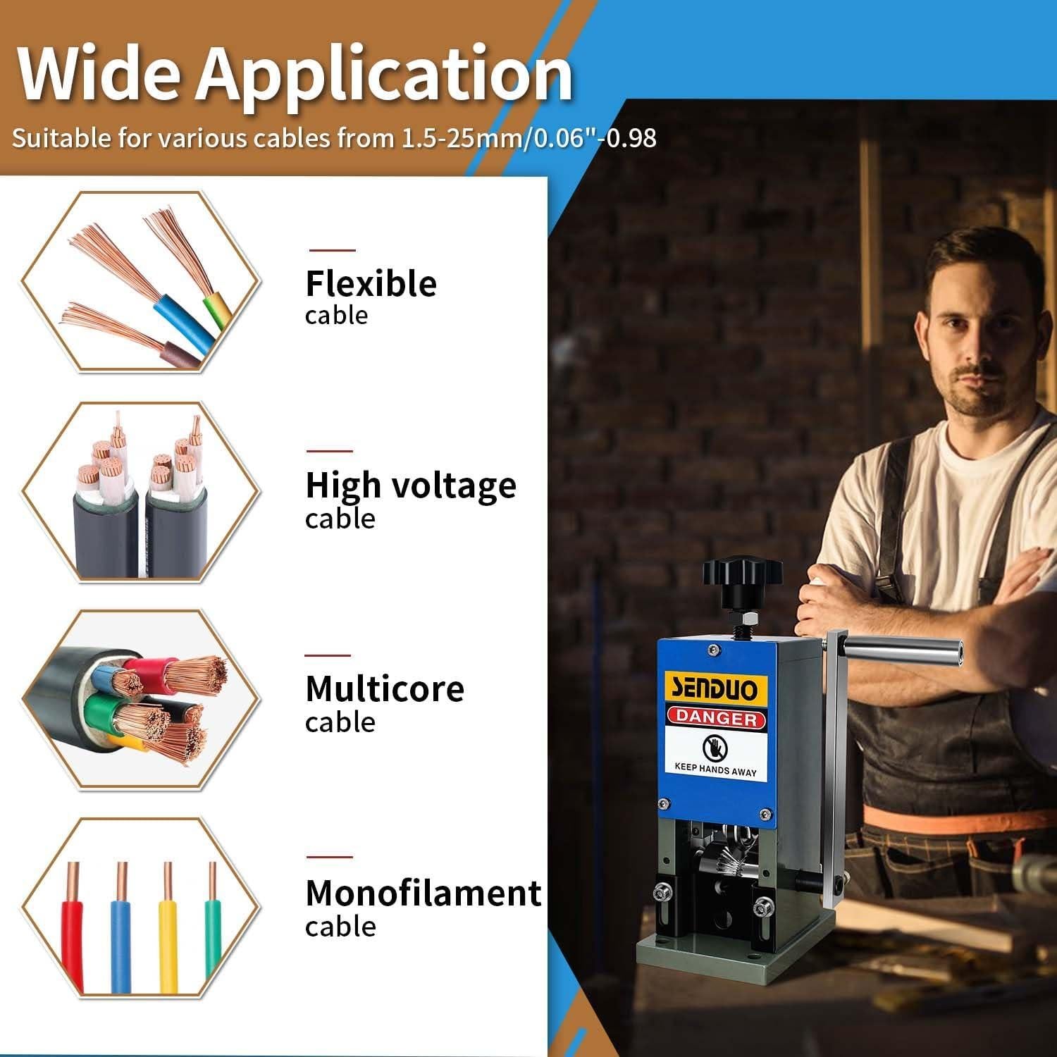 Máquina Desforradora de Cables SENDUO SD-025 0.06-25mm