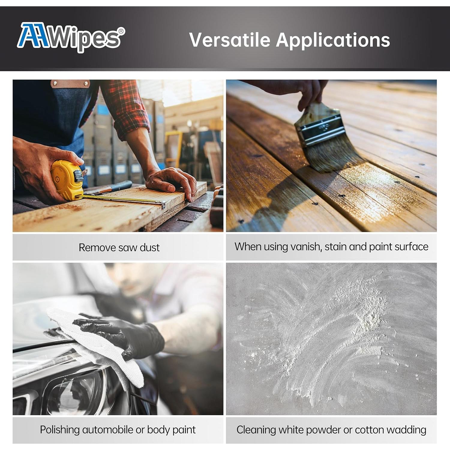 Paños Adhesivos AAwipes 35.1x80 cm - 10 Pcs Limpieza Pintura