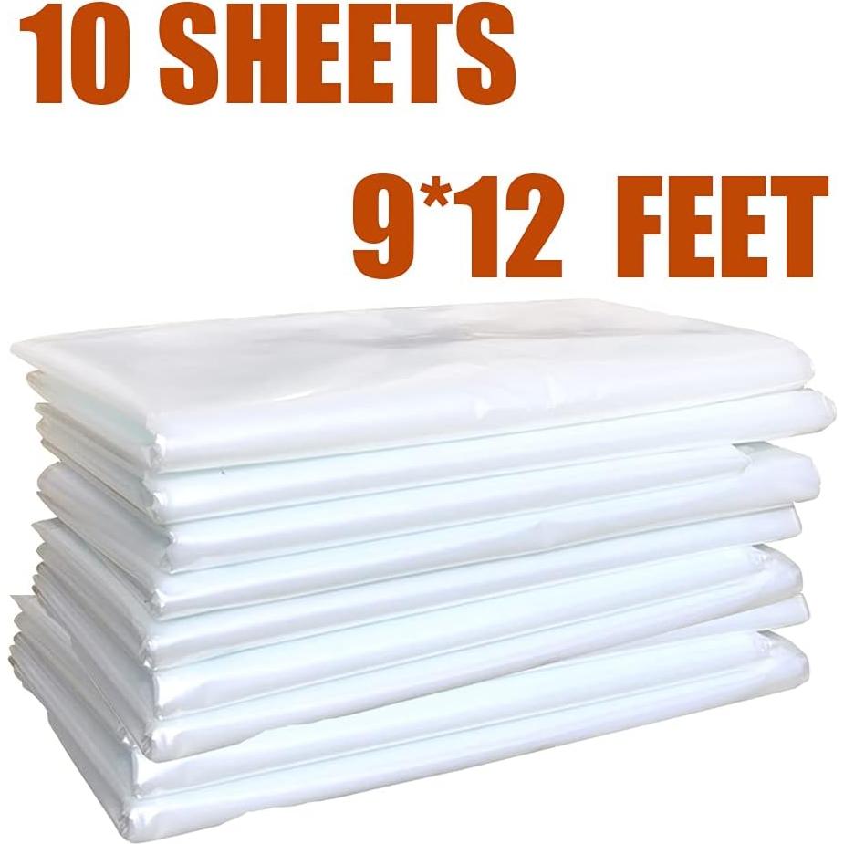 10 Lonas de Plástico Transparente Impermeable Cedolio 3.66x2.74m