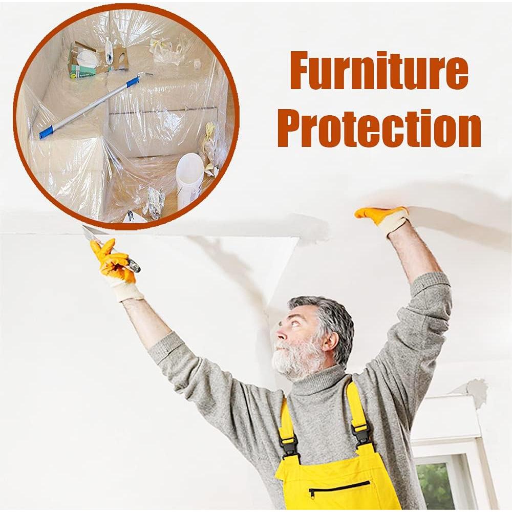 10 Lonas de Plástico Transparente Impermeable Cedolio 3.66x2.74m