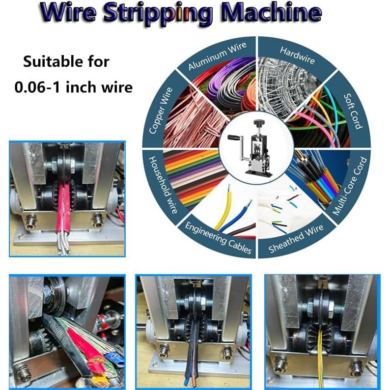 Máquina Manual Desforradora de Alambre MIUPWULA 0.15-2.54 cm