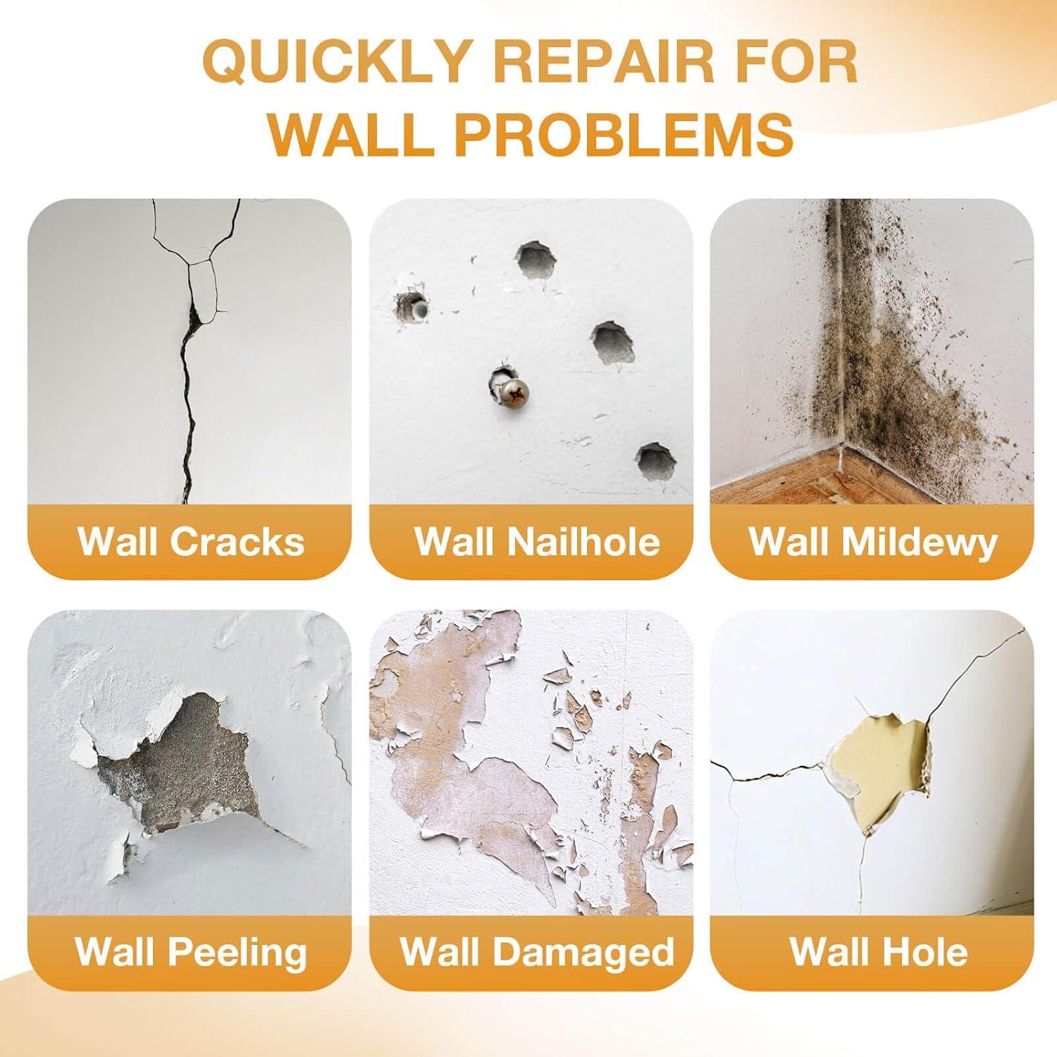 Kit de Reparación de Drywall Pshopping - 12 Piezas para Agujeros y Grietas