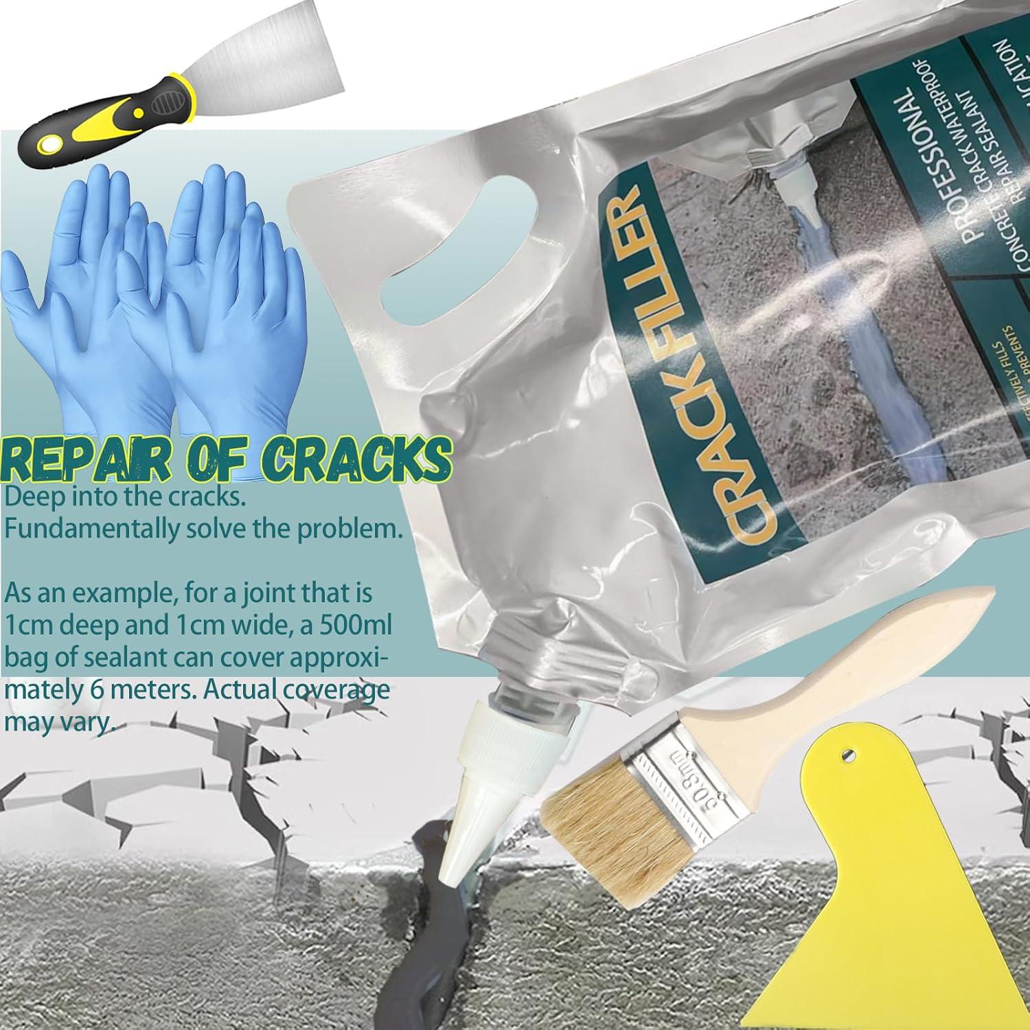 Sellador Impermeable Relleno de Grietas Concreto 1.5Kg Qiveaory