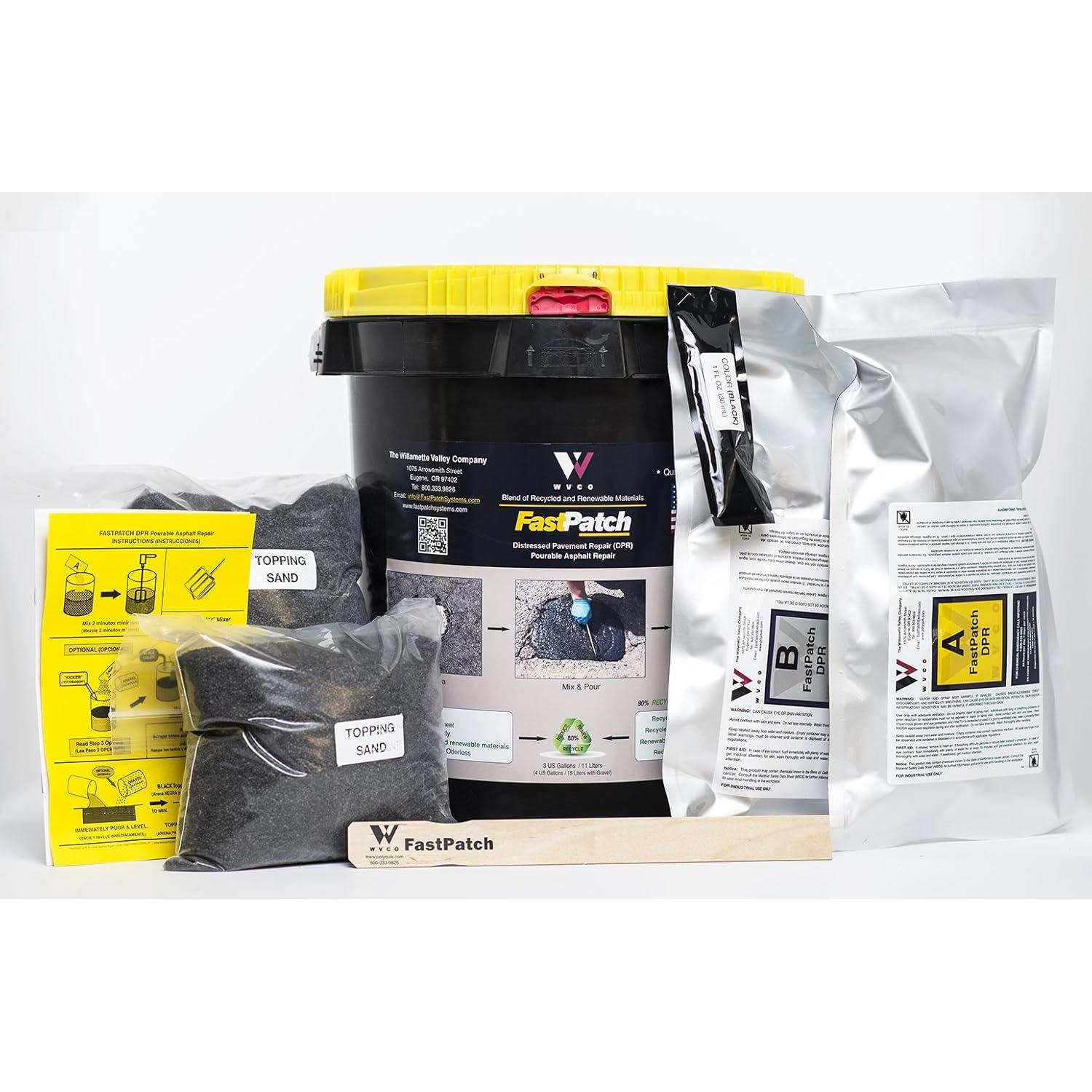 Kit de Reparación de Asfalto FastPatch DPR 19 L - Polimérico Negro