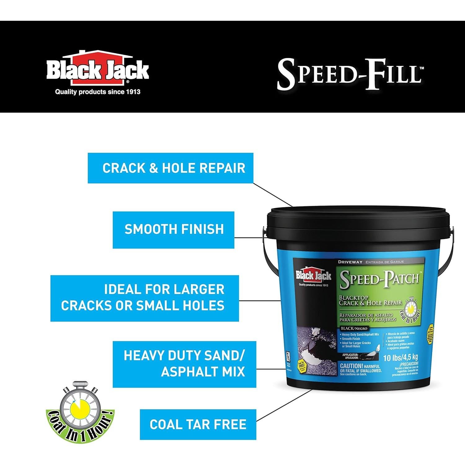 Reparador de Grietas BlackJack Speed-Patch 5kg