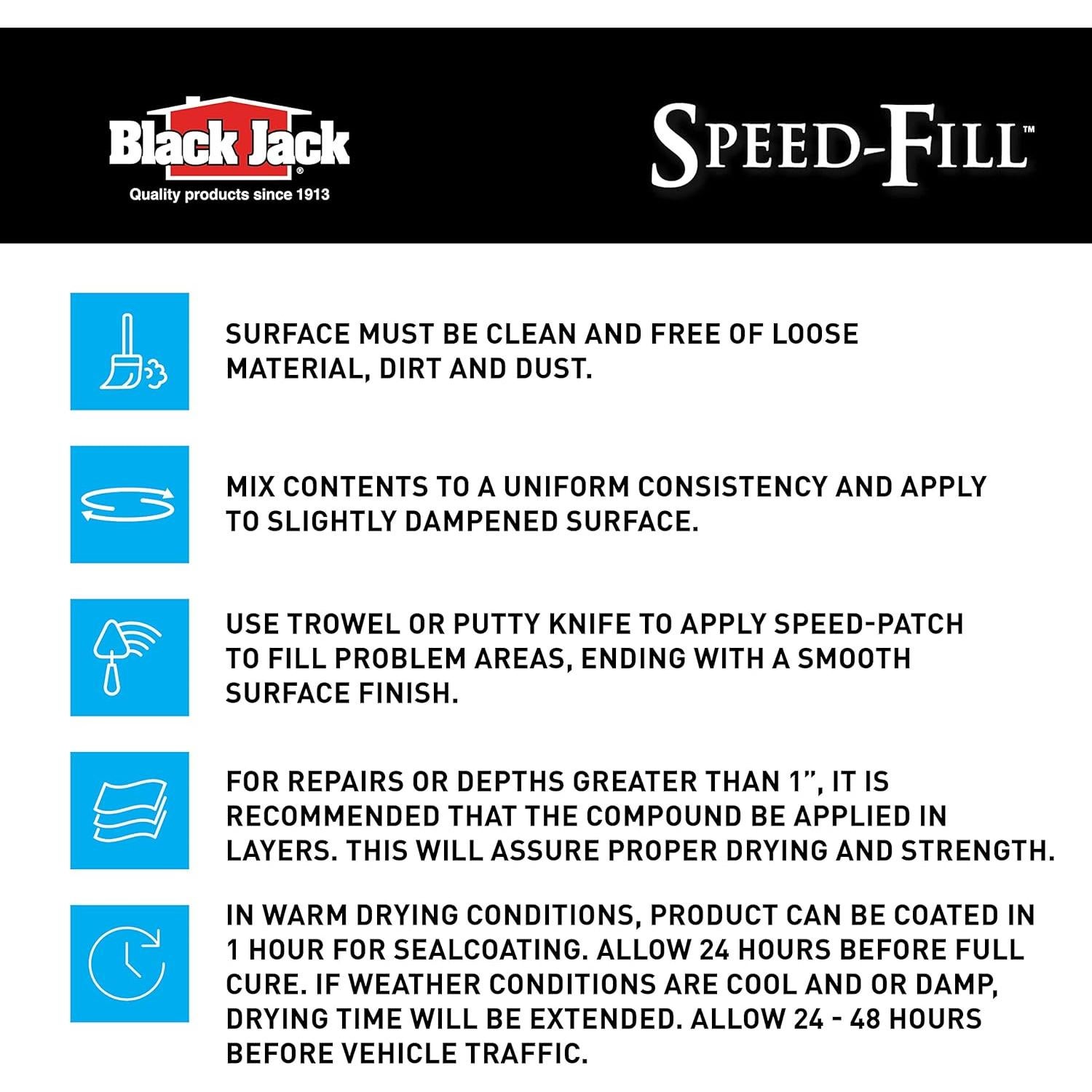 Reparador de Grietas BlackJack Speed-Patch 5kg