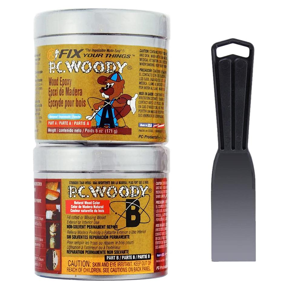 Kit de Pasta Epóxica PC-Woody 170 g para Reparación de Madera