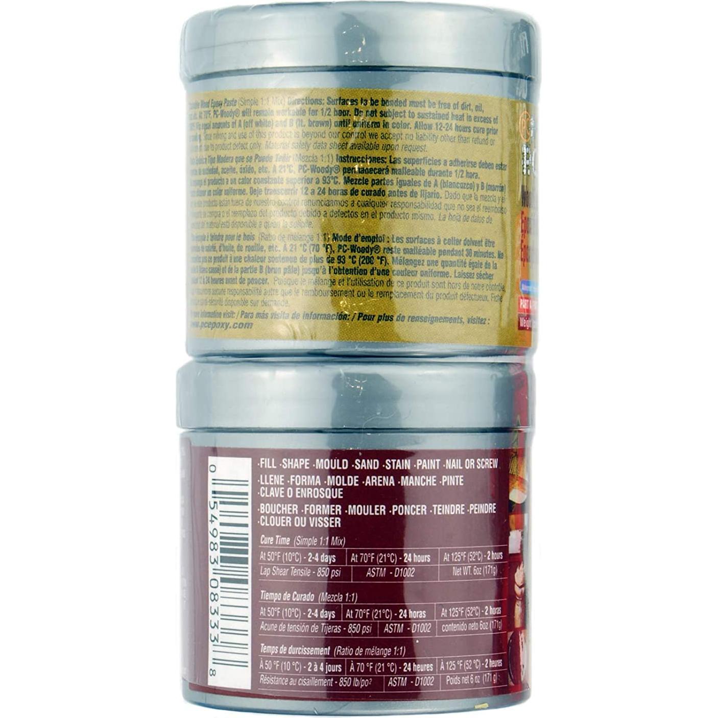 Kit de Pasta Epóxica PC-Woody 170 g para Reparación de Madera