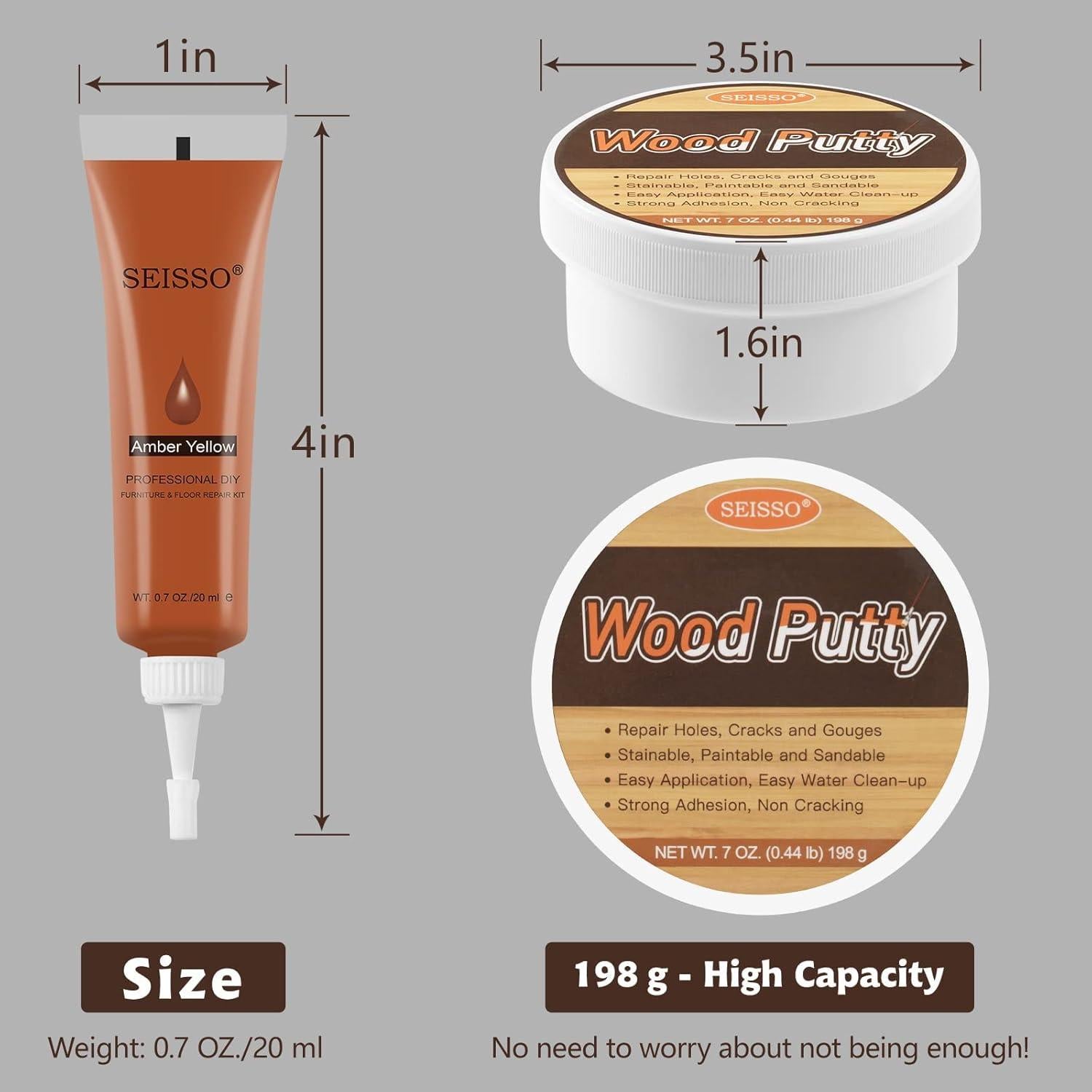 Kit de Reparación de Muebles de Madera SEISSO - 12 Rellenos