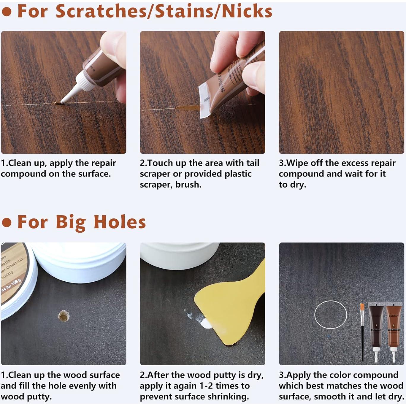 Kit de Reparación de Muebles de Madera SEISSO - 12 Rellenos