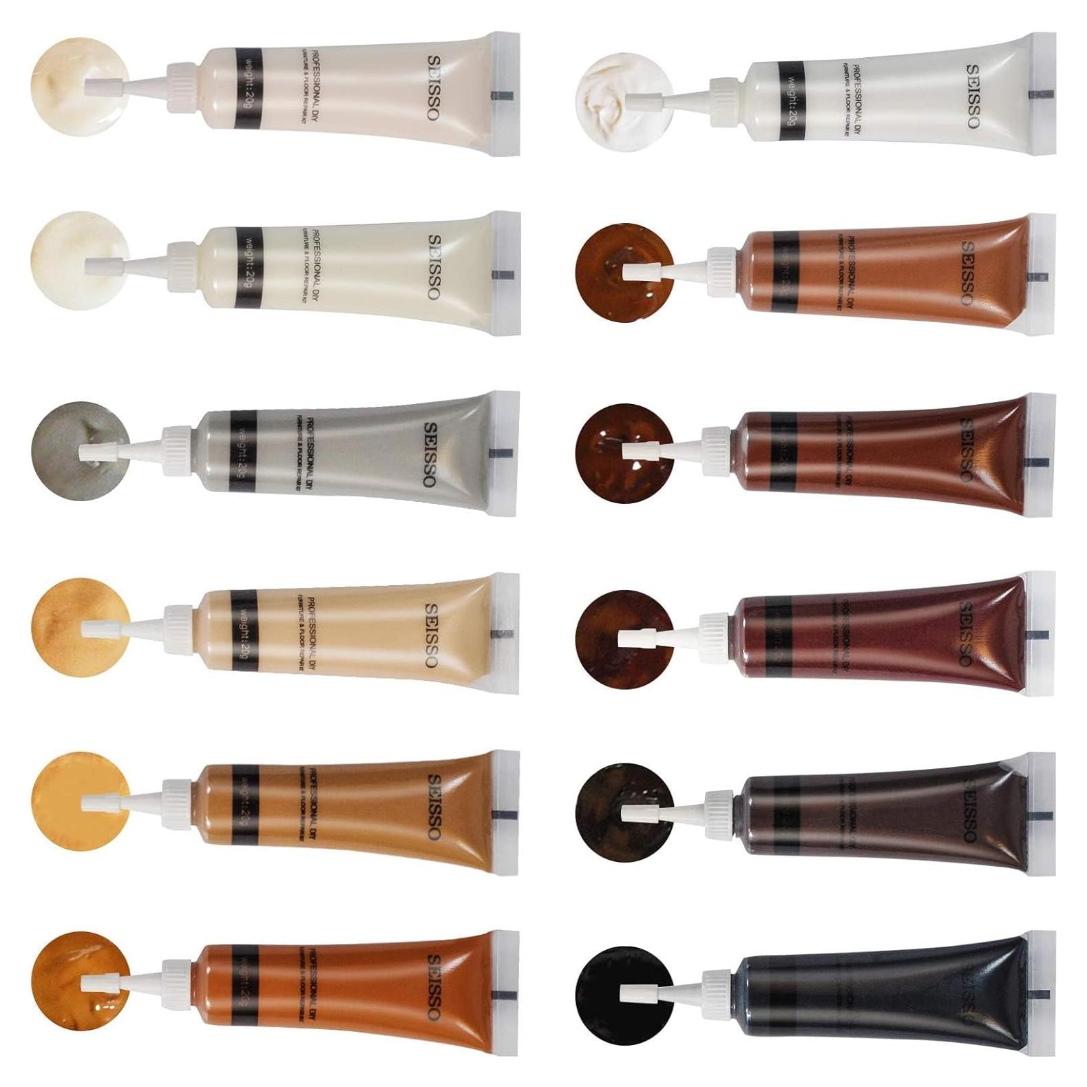 Kit de Reparación de Madera SEISSO 12 Colores para Muebles