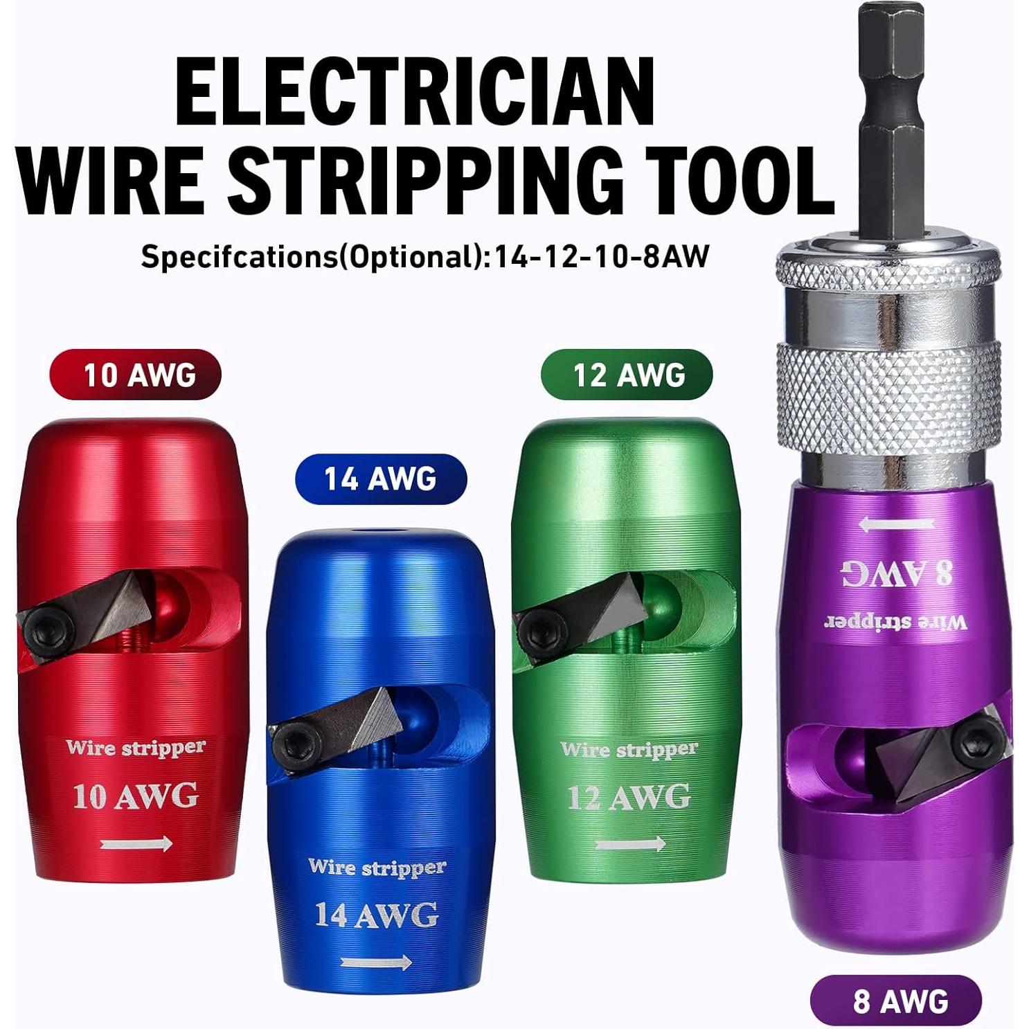 Desforrador de Cables FACULX 14-12-10-8 AWG con Guantes