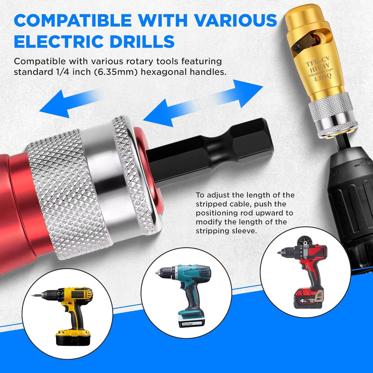 Herramienta Desforradora y Retorcedora ECWatts para Taladro
