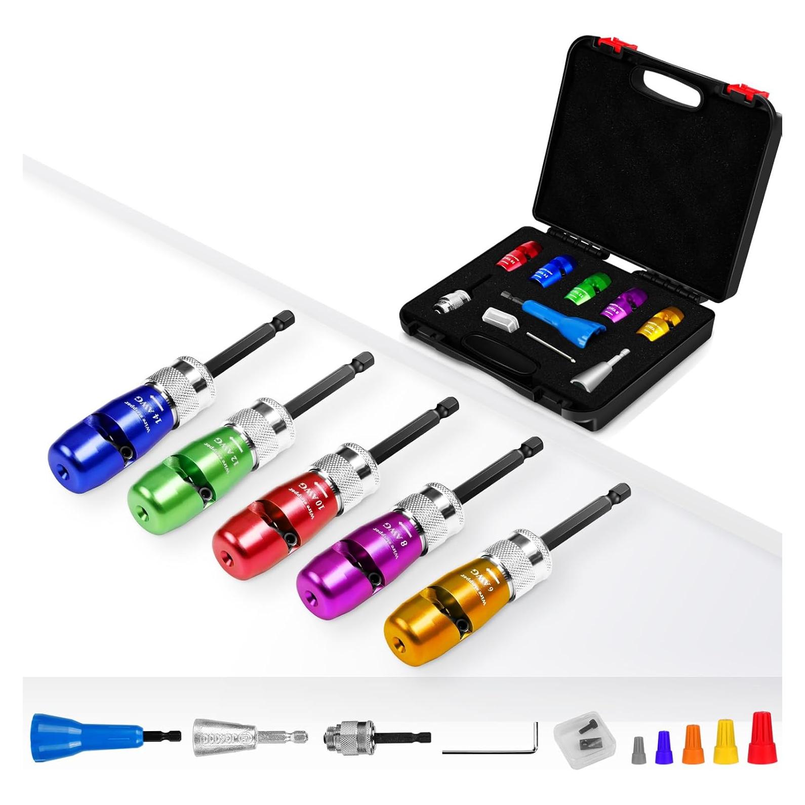 Destripador de Cables Eléctrico 5 PCS - 14-12-10-8-6AWG