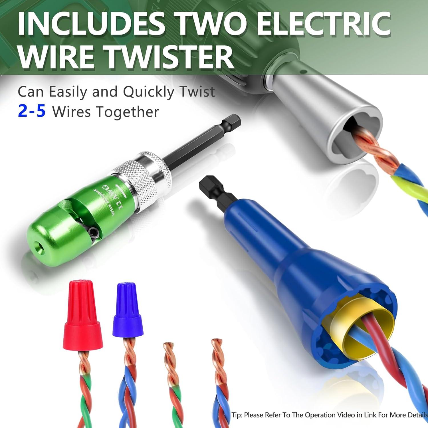 Destripador de Cables Eléctrico 5 PCS - 14-12-10-8-6AWG