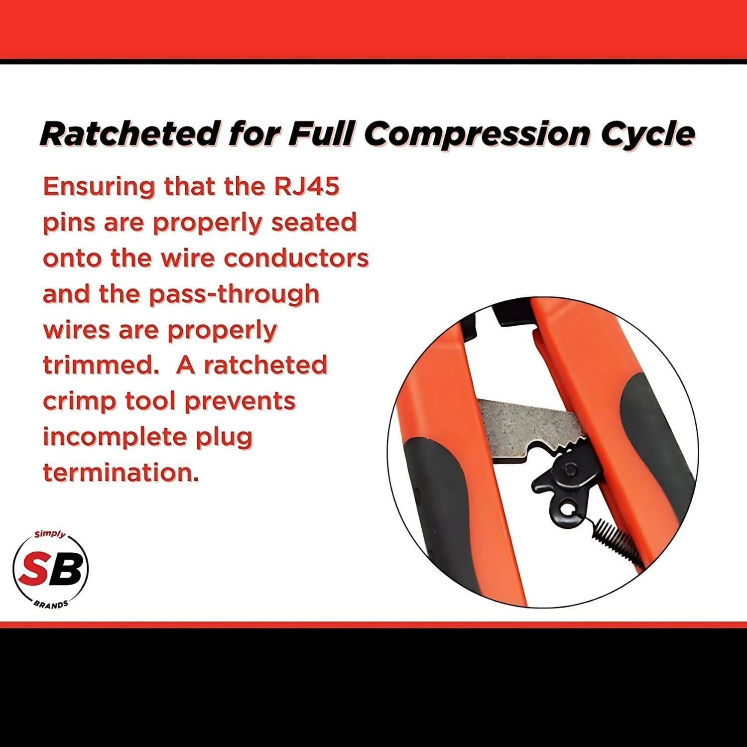 Herramienta de Crimpado RJ45 Simply45 S45-C100 con Cortador