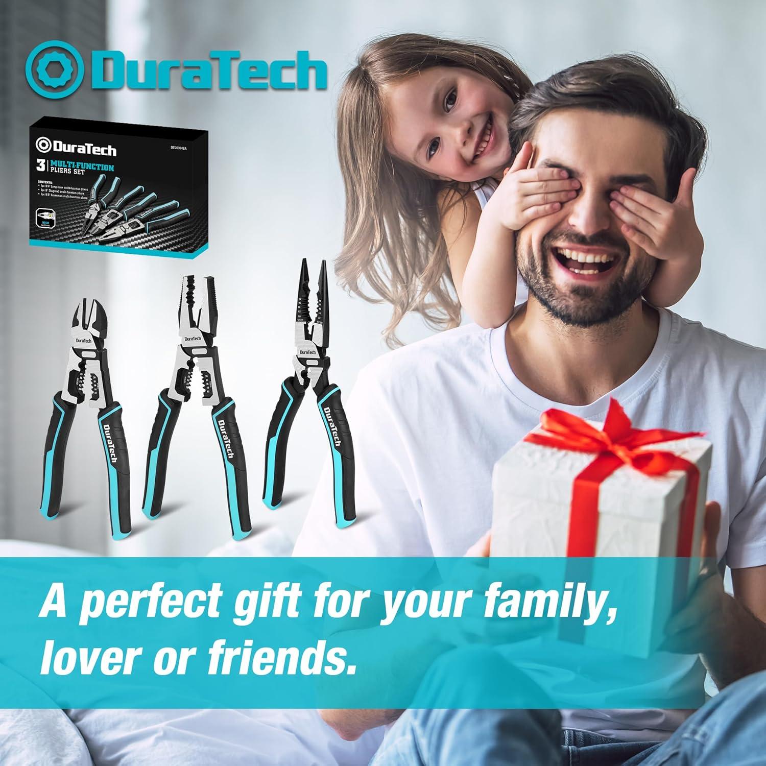 Juego de Alicates Multifuncionales DURATECH 3 Piezas 21.6 cm