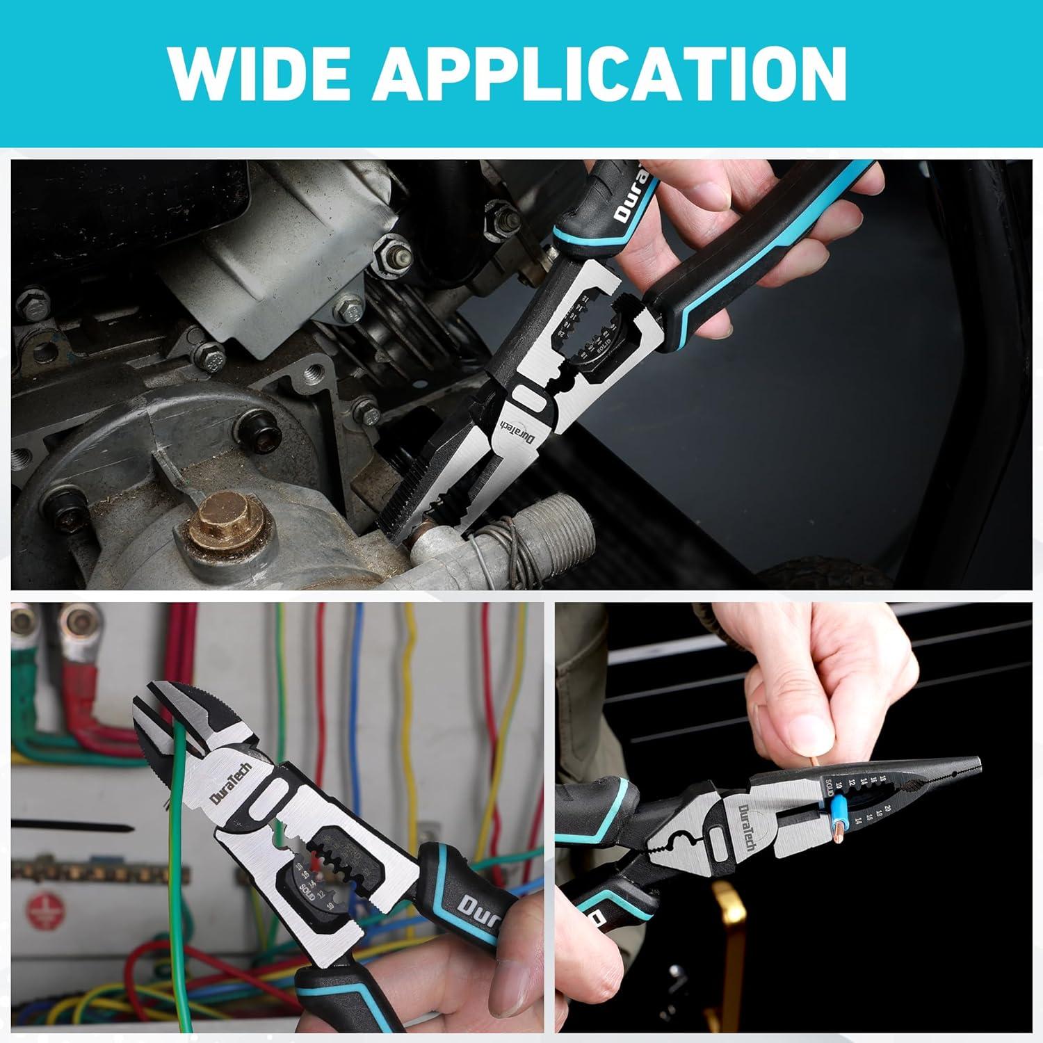 Juego de Alicates Multifuncionales DURATECH 3 Piezas 21.6 cm