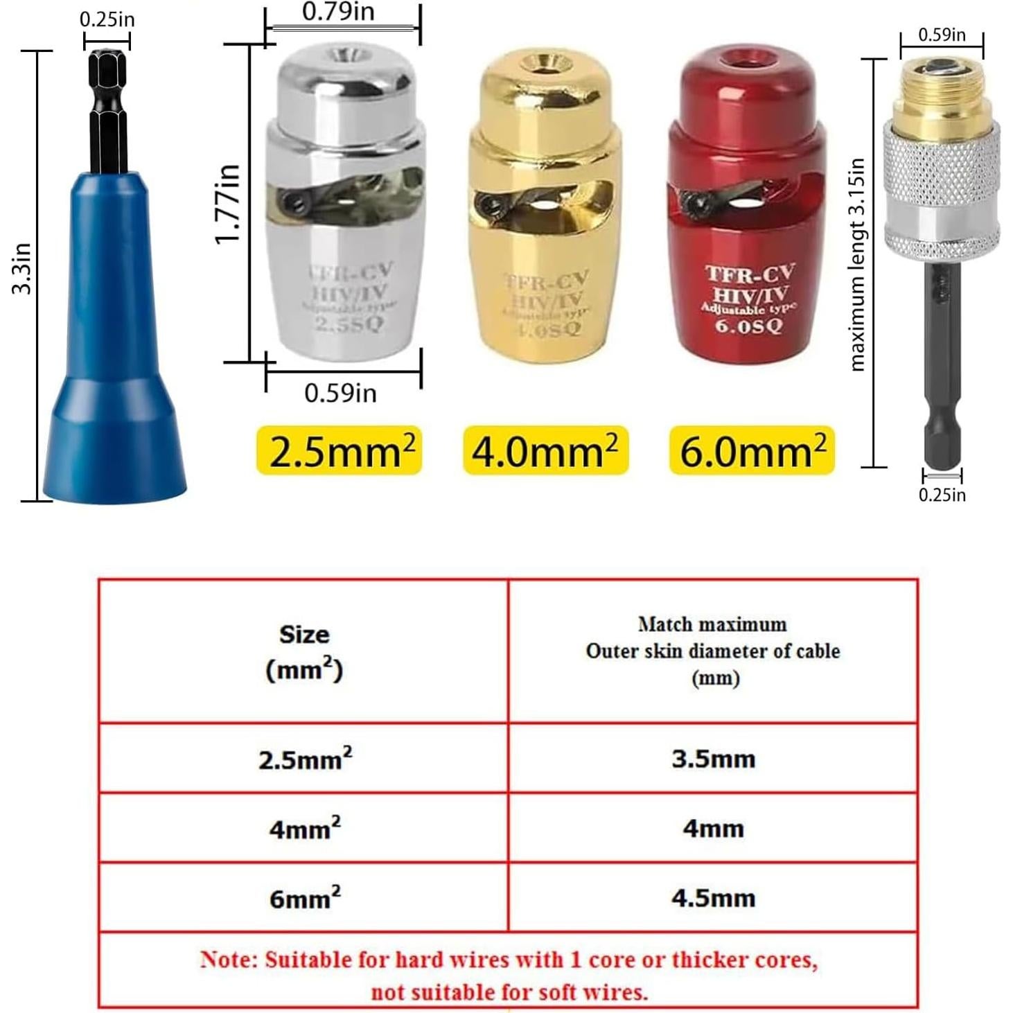 Desforrador de Cables ZMURED para Taladro 10-33mm