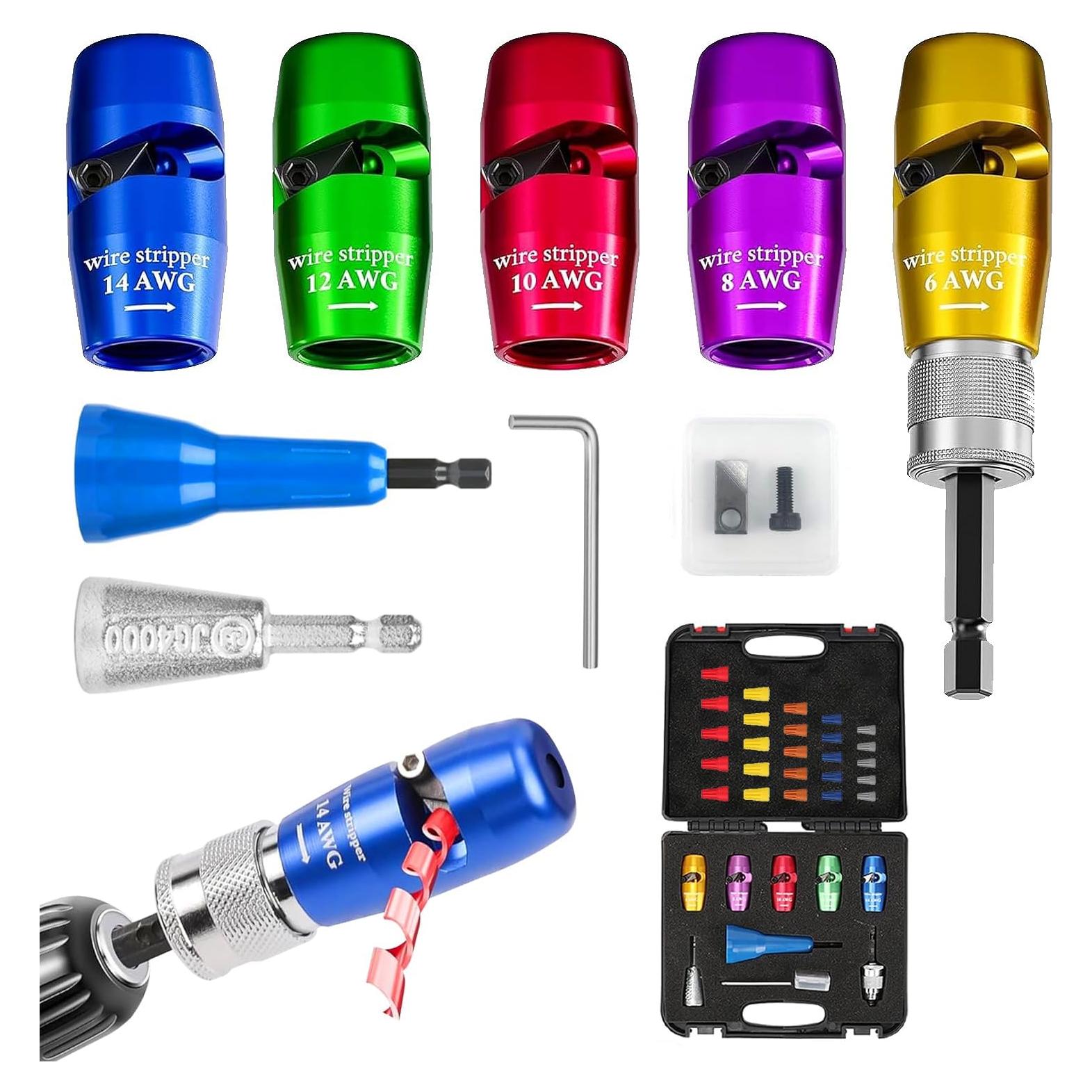 Kit de Pelacables 9 en 1 KervGia para Taladro - Calibre 6 a 14