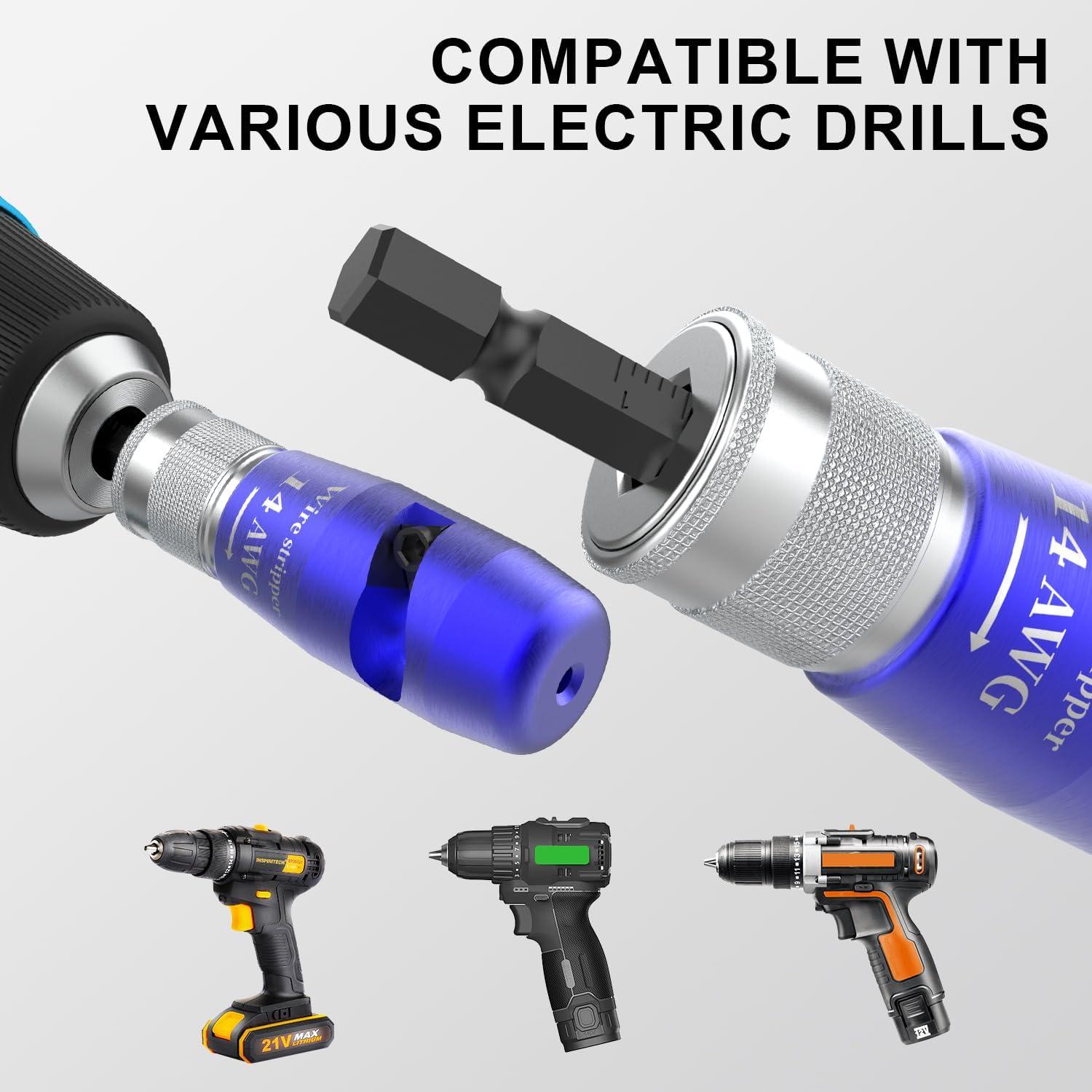 Kit de Pelacables 9 en 1 KervGia para Taladro - Calibre 6 a 14