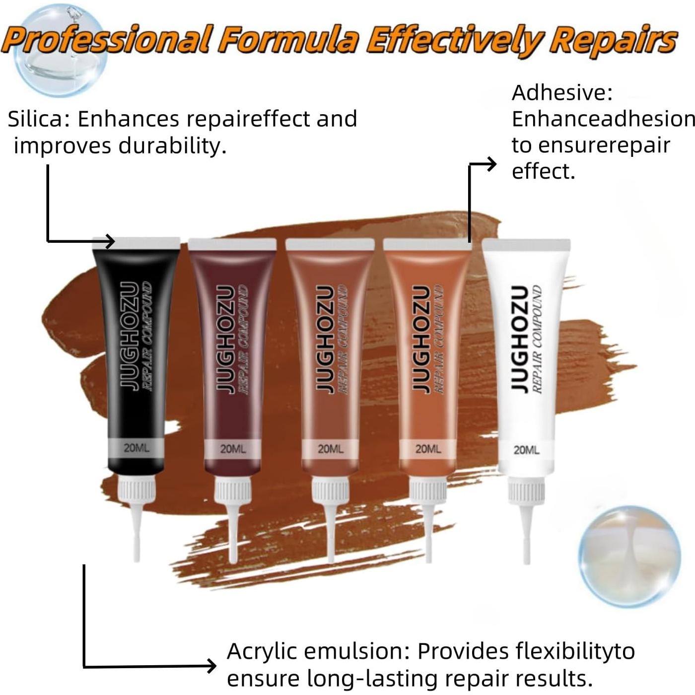 Kit de Reparación de Cuero Jughozu - Marrón, 130g, 11.8x10.9cm