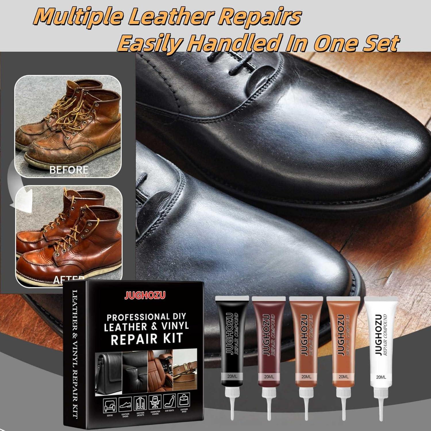 Kit de Reparación de Cuero Jughozu - Marrón, 130g, 11.8x10.9cm