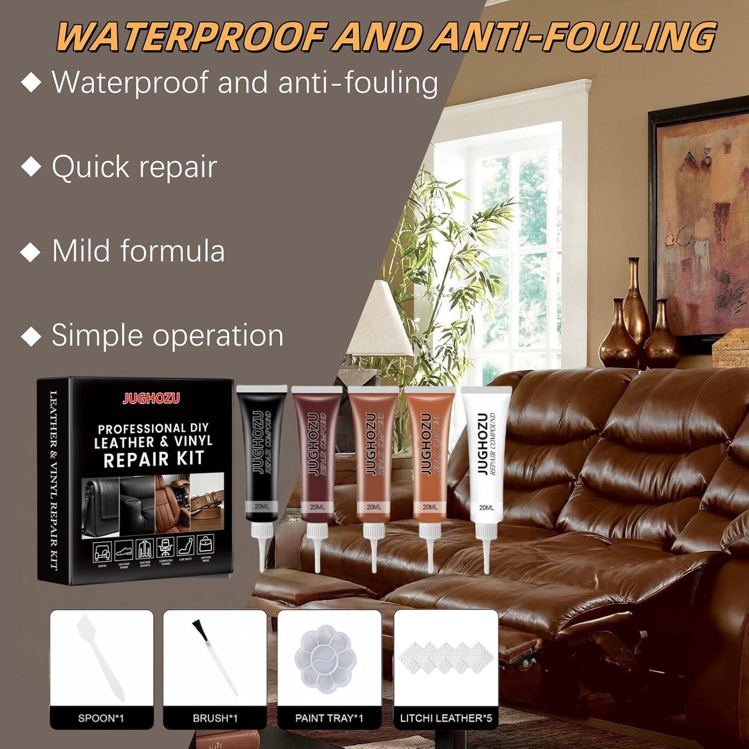 Kit de Reparación de Cuero Jughozu - Marrón, 130g, 11.8x10.9cm